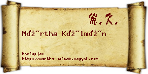 Mártha Kálmán névjegykártya